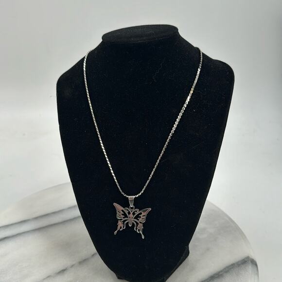 Stainless Steel Butterfly necklace - Picture 1 of 3